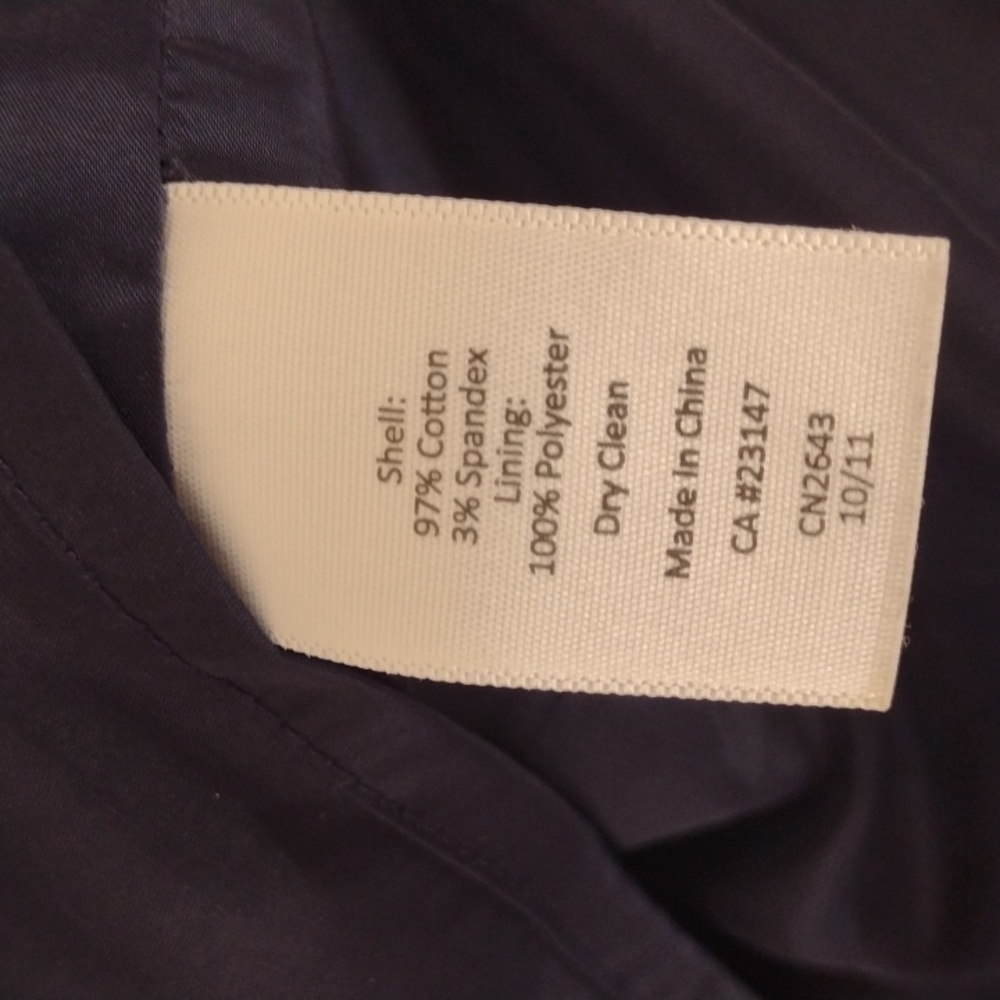 Talbots Navy and White Sleeveless Midi Dress - Picture 7 of 13